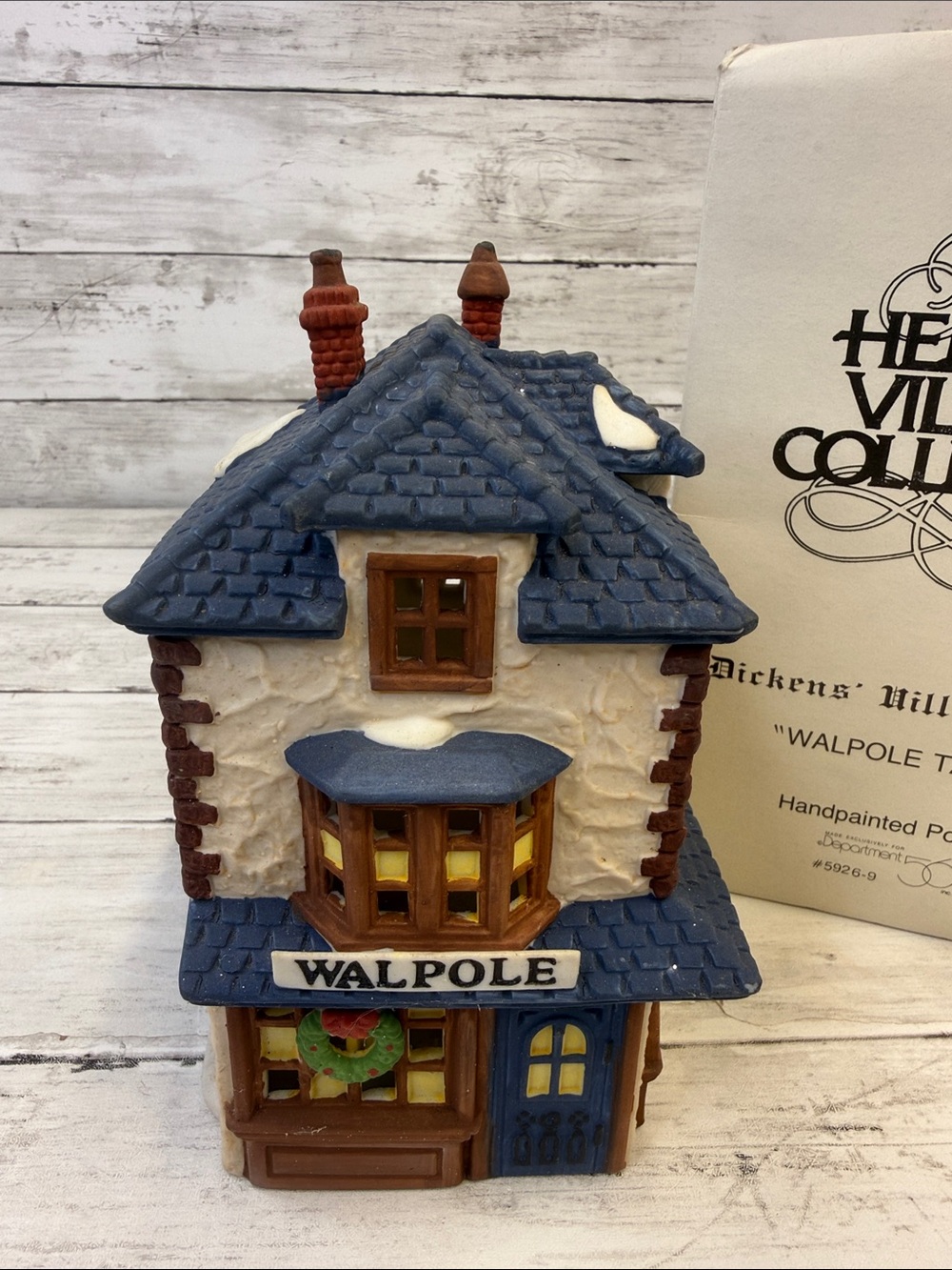 Dept. 56. Dickens Village Series, Walpole Tailors shop, 1988/ with light & cord